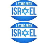 Wudaizhi Israel Flag National Emblem Car Sticker 2pcs Israel Flag Bumper Rear Window Stickers Waterproof Vinyl Reflective Sticker Decal