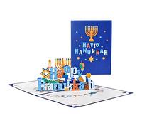 Wudaizhi Jewish New Years Card 3d Happy Hanukkah Greeting Card Up Holiday Postcard Happy Holiday Note Card for Family Friend