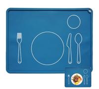 Wudaizhi Montessori Toddler Silicone Placemat, Non-slip, Easy-to-clean, Dining Mat for Setting the Table, Montessori Practical Life, Eco-friendly