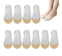 Wudaizhi No Show Socks 5pair Women Slingback Liner Socks Summer Sweat Absorbent Boat Socks Low Cut Invisible Sock for Pumps Heels