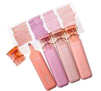 Wudaizhi Pastel Highlighter 4pcs Highlighter Markers Color Highlighters with Chisel and Fine Tips for Bible Journaling Notes School Office Supplies