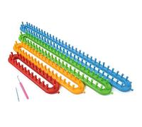 Wudaizhi Peg Board Hook Set Loom Kit Knitting 4 Size Weaving Scarf Weaving Diy Craft Long Shape Plastic Tool Muffler Hobbies Cape Shawl