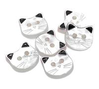Wudaizhi Resin Buttons for Baby Kids Cardigans Knitting Sewing Button,50pcs Round Sewing Buttons Plastic Cute Cat Crafting Buttons for Art Child Clothing Sewing Painting Decor