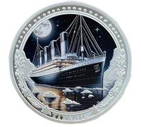 Wudaizhi Titanic Coin Collectibles 1912 Rms Commemorative Medal World Challenge Coin Titanic Coins Collectible Titanic Gifts for Men Women