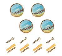 Wudan 4 Pack Furniture Handles and Knobs 1.26"(32mm) Knobs and Pulls for Door,Drawers Ants Carrying Food in Line