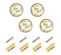 Wudan 4 Pack Knobs for Cabinets and Drawers 1.26 Inch (32mm) Knobs and Pulls for Dresser Drawers Wander in New York
