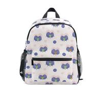 Wudan Blueberry Sweethearts Pattern Kids Camping Backpack Chest Strap Children Kids Books Bag for Camping M
