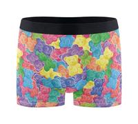 Wudan Colorful Sweet Jelly Bears Gummy Candies Boxer Briefs Men's Boxer Shorts Underwear Men Boxer Para Hombre S, Colorful Sweet Jelly Bears Gummy Candies, M