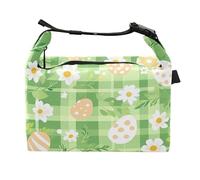 Wudan Easter Day Floral Kids Lunch Tote Adjustable Nurse Insulated Tote for Kitchen University, Easter Day Floral, one size