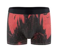 Wudan Goth Vampire Castle Boxer Brief Underwear Men Compression Underwear for Swimming S, Goth Vampire Castle, L