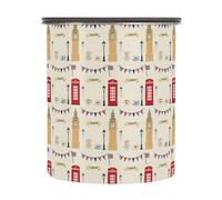 Wudan London England Union Jack Dry Food Canisters Stainless Steel Jar Coffee Canister Button Opening Storage Containers for Pantry 500ML