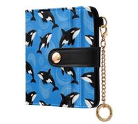 Wudan Orca Killer Whale Blue RFID Blocking Wallet one size