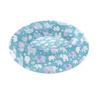 Wudan Pet Cat Bed Anxiety Relief Fluffy Dog Pillow Bed for Extra Small Size Pets Sleeping XS Elephants Flowers Blue