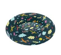 Wudan Pet Cat Bed Anxiety Relief Fluffy Kitten Beds for Small Size Pets Supplies M Cartoon Airplanes and Paper Planes