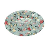 Wudan Pet Cat Bed Anxiety Relief Fluffy Puppy Beds for Small Size Pets Supplies M Christmas Mistletoe Floral Snowflakes