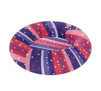 Wudan Pet Cat Bed Calming Anti Anxiety Fluffy Cat Cave Bed for Extra Small Size Pets Sleeping M Purple Hearts Stripes