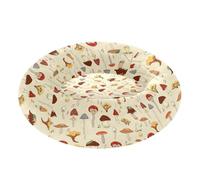 Wudan Pet Cat Bed Calming Anti Anxiety Fluffy Puppy Beds for Small Size Pets Sleeping XS Mushroom Beige with Musical Notes