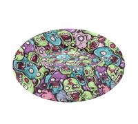 Wudan Pet Cat Bed Donut Cuddler Fluffy Cat Cave Bed for Extra Small Size Pets Sleeping S Colorful Yelling Zombie