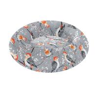 Wudan Pet Cat Bed Relieve Stress Fluffy Dog Pillow Bed for Medium Size Pets Supplies S Red Bellied Woodpecker Birds Gray