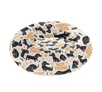 Wudan Pet Cat Beds Anxiety Relief Fluffy Dog Cave Bed for Small Size Pets Supplies XS Dachshund and Bones