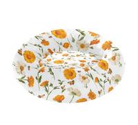 Wudan Pet Cat Beds Anxiety Relief Fluffy Kitten Beds for Small Size Pets Sleeping XS Rustic Calendula White