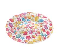 Wudan Pet Cat Beds Calming Anti Anxiety Fluffy Cat Cave Bed for Extra Small Size Pets Sleeping XS Watercolor Stars Gummy Candy White