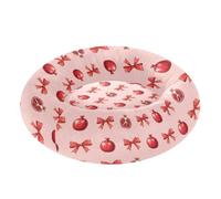 Wudan Pet Cat Beds Calming Anti Anxiety Fluffy Kitten Beds for Medium Size Pets Supplies XS Bow Pomegranate Red