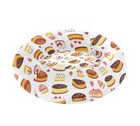 Wudan Pet Cat Beds Donut Cuddler Fluffy Calming Bed for Medium Size Pets Supplies M Cute Sweets Strawberry Cakes