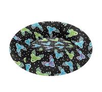 Wudan Pet Cat Beds Donut Cuddler Fluffy Dog Cave Bed for Medium Size Pets Sleeping XS Cartoon Deer Heads in Space Pattern