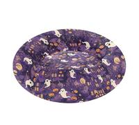 Wudan Pet Cat Beds Removable & Washable Fluffy Calming Bed for Medium Size Pets Sleeping M Halloween Goth Castle Purple Witch
