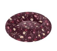Wudan Pet Cat Beds Removable & Washable Fluffy Dog Pillow Bed for Extra Small Size Pets Supplies XS Flowers Carnation Iris Peonies Burgundy