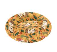 Wudan Pet Cat Beds Removable & Washable Fluffy Dog Pillow Bed for Medium Size Pets Sleeping S Cartoon Kawaii-Style Chipmunks with Xmas Hat