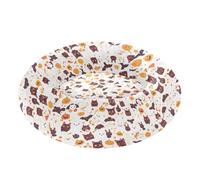 Wudan Pet Cat Beds Warm & Cozy Fluffy Cat Cave Bed for Extra Small Size Pets Sleeping XS Halloween Kawaii-Style Cartoon Cats Bat Grimace