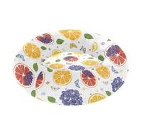 Wudan Pet Cat Beds Warm & Cozy Fluffy Dog Cave Bed for Medium Size Pets Supplies M Cartoon Oregon Grape Fruit White