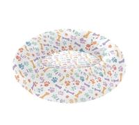 Wudan Pet Cat Beds Warm & Cozy Fluffy Kitten Beds for Medium Size Pets Sleeping S Pet Paws and Bones Pattern