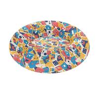 Wudan Pet Cat Beds Warm & Soft Fluffy Calming Bed for Extra Small Size Pets Supplies S Abstract Building Blocks Robots