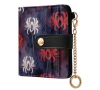 Wudan Red White Orb-weaver Magnetic Snap Wallet one size