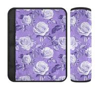 Wudan Safari Rose Purple Car Soft Seatbelt Pads Soft 2 Pack Auto Seat Belt Shoulder Pads for Kids Backpack Shoulder