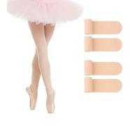 WUDEUI 2 Pairs Ballet Tights Girls, 90D Thick Soft Footed Dance Tights for Toddlers Kids Aged 3-14, Opaque Leggings Stocking for Student Practice