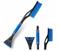 WUDEUI Ice Scraper for Car Windscreen, 23.6'' Detachable Snow Brush for Car Windshield, 2-in-1 Snow Scrapers with Ergonomic Foam Grip for Cars Trucks SUV (Blue)