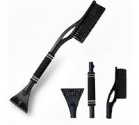 WUDEUI Ice Scraper for Car Windscreen, 23.6'' Detachable Snow Brush for Car Windshield, 2-in-1 Snow Scrapers with Ergonomic Foam Grip for Cars Trucks SUV (Black)