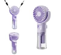 WUDEUI Mini Portable Fan, Handheld Misting Rechargeable Fans, 4 Speed Adjustable Cooling Hand Held Spray Fan for Summer Outdoor Travel Makeup Home Office Camping