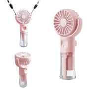 WUDEUI Mini Portable Fan, Handheld Misting Rechargeable Fans, 4 Speed Adjustable Cooling Hand Held Spray Fan for Summer Outdoor Travel Makeup Home Office Camping
