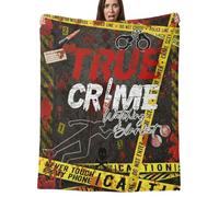 WUDEUI True Crime Blanket Gifts, 50''x60'' Flannel Throw Blanket for Men Women, Presents for Serial Killer Crime Show Lovers