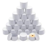 Wudhgslc Candle Tins Jars Container 8 OZ with Lids,Heavy-Duty Matte All-White Small Bulk Empty Candles Tins for Making Candle 8OZ