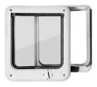 Wudhgslc Cat Door 4-Way Lock with Brush Sealed Flap for Quiet Indoor Access | 4-sided enclosing brush strips create a tight seal that blocks bugs and litter odors while preserving privacy for your cat.