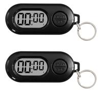 Wudhgslc Digital Timer 2-Pack Countdown Timer with LCD Display Clip-On | Two-in-one timer with countdown and stopwatch in a compact clip-on keychain, ideal for kitchen, study sessions and workouts.