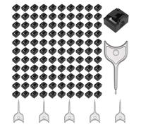 Wudhgslc RJ45 Port Lock for Computers: 100-Pack with 5 Keys, Dust Cover | Seals unused RJ45 ports with a sturdy molded blocker and key, preventing unauthorized connections and dust entry.