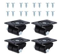 Wudhgslc Swivel Casters 1 Inch Heavy Duty Low Profile with Double Wheels