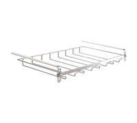 Wudhgslc Wine Glass Rack Under Cabinet No Drilling for 44cm Shelf | Crafted from stainless steel, this 44cm rack fits slim cabinets, promotes air drying and keeps glasses dust free.
